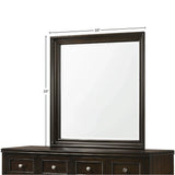 Merlot - Square Mirror - Mahogany - Furniture Home Direct