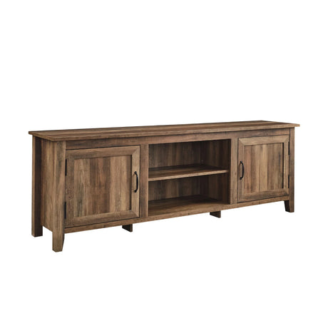 Modern Farmhouse 2 Door Grooved 70" TV Stand For 85" TVs - Furniture Home Direct