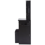 Vanity Table with Cushioned Stool Modern Finish Black - Furniture Home Direct