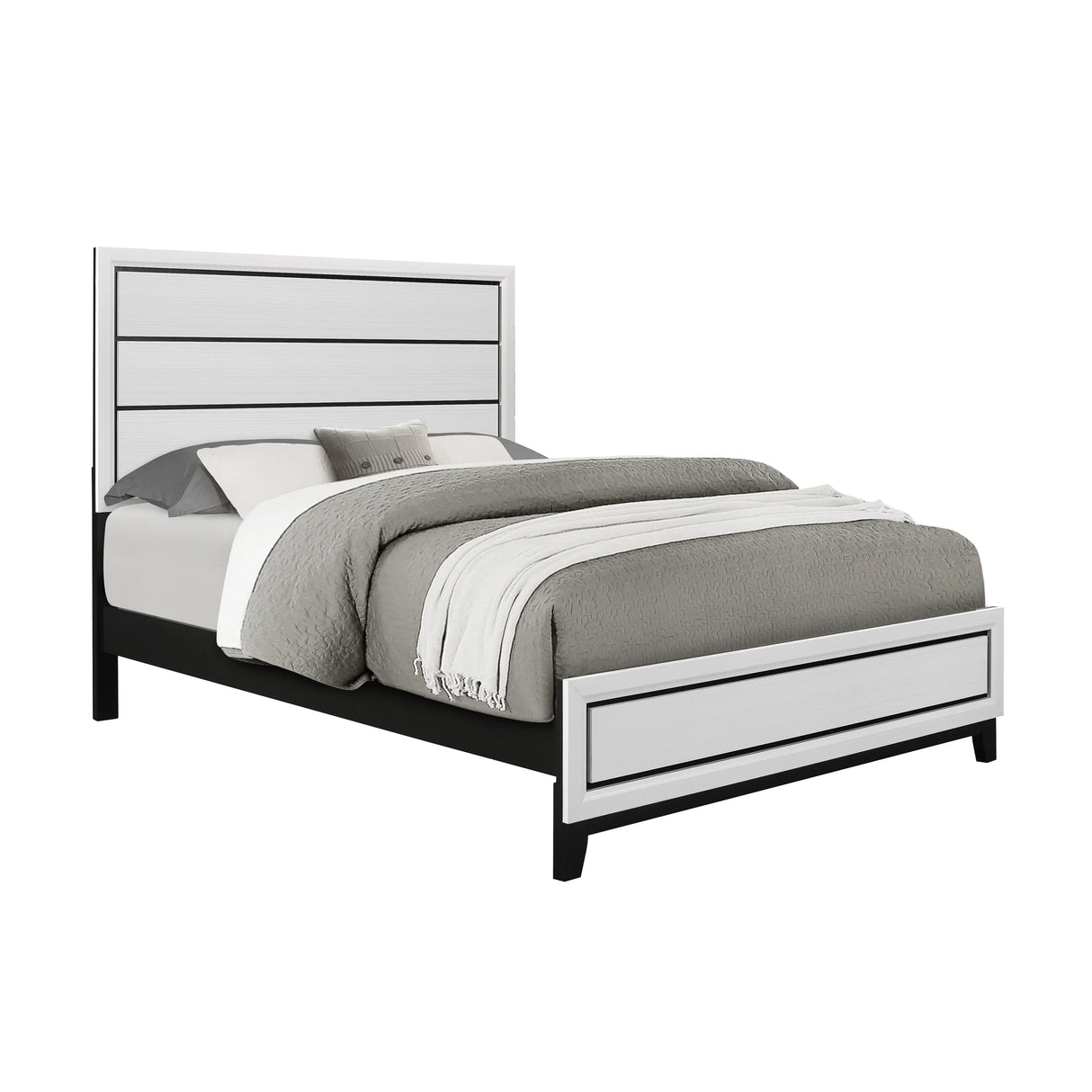 Full Bedroom Set With Bed Dresser Nightstand Wood White - Furniture Home Direct