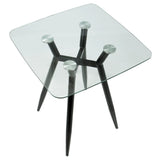 Clara - Mid Century Modern Square Table - Furniture Home Direct
