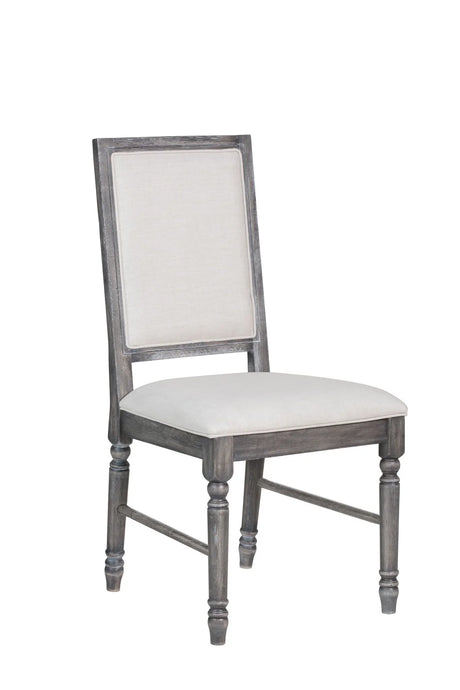 Leventis - Weathered Side Chair - Cream / Gray - Furniture Home Direct