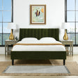 Aspen - Vertical Tufted Modern Headboard Platform Bed Set - Furniture Home Direct