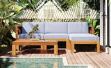 Outdoor 5-Piece Sectional With Cushions and Coffee Table - Furniture Home Direct