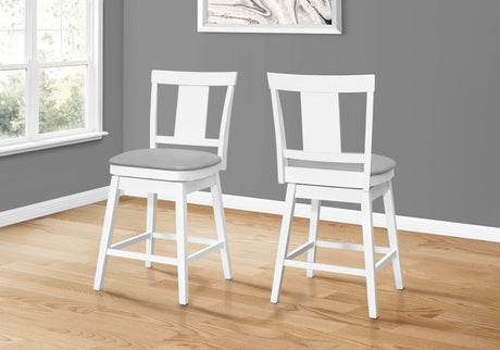 Swivel Bar Stool Counter Height, Transitional (Set of 2) - Furniture Home Direct