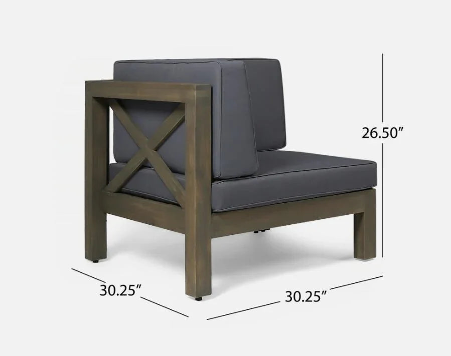 Outdoor Patio Sofa - Dark Gray - Furniture Home Direct