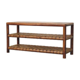 Regency - Woven 2 Slot Shoe Rack - Brown - Furniture Home Direct