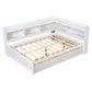 Full Bed With L-Shaped Bookcases, Drawers - Furniture Home Direct