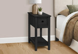 Accent End Table, 2 Tier, Narrow, Lamp, Storage Drawer, Charming Design - Furniture Home Direct