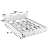 Modern Upholstered Bed Frame With Curved Headboard - Furniture Home Direct