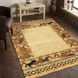 Tribes - 5'3" X 7'3" Southwest Area Rug Polypropylene - Beige - Furniture Home Direct