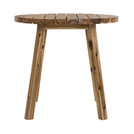 Round Dining Table, Solid Wood - Natural Wood / Brown - Furniture Home Direct