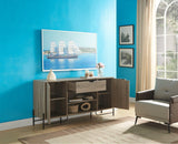 Buffet With Metal Legs With Two Door, One Drawer And Six Shelves - Furniture Home Direct