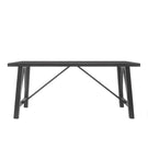Farmhouse Style Dining Table With Wood Like Top
