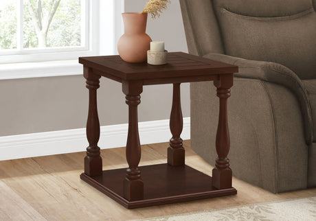 Accent Table, 2 Tier, Square, Traditional - Espresso - Furniture Home Direct