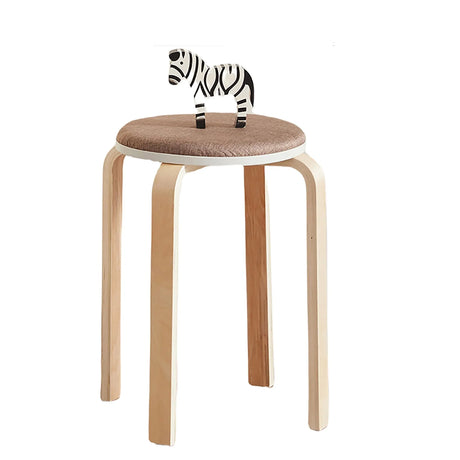 Stackable Round Backless Stools (Set of 4) - Furniture Home Direct