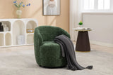 Chenille Fabric Swivel Accent Armchair Barrel Chair With Powder Coating Metal Ring - Furniture Home Direct