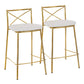 Modern Charlotte - Contemporary Fixed Height Counter Stool (Set of 2) - Furniture Home Direct