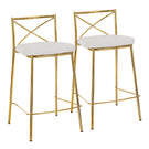 Modern Charlotte - Contemporary Fixed Height Counter Stool (Set of 2) - Furniture Home Direct