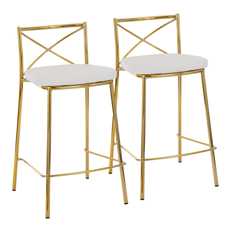 Modern Charlotte - Contemporary Fixed Height Counter Stool (Set of 2) - Furniture Home Direct