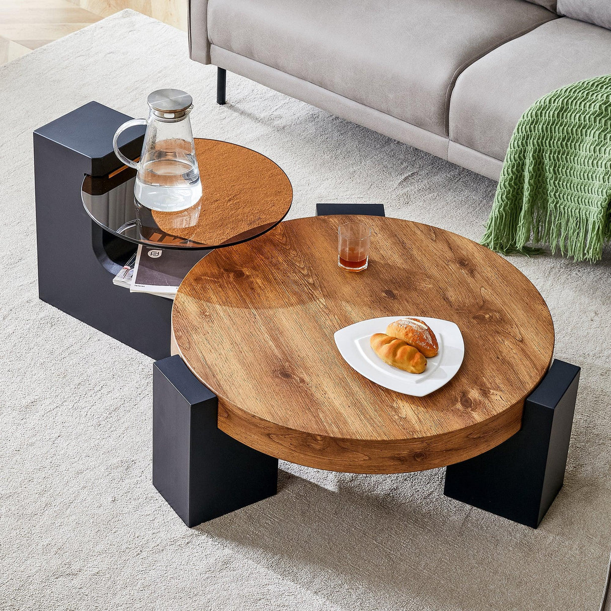 Detachable Double-Decker Coffee Table - Furniture Home Direct