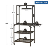 Heavy Duty 3D Printer Stand With Filament Storage Rack - Black - Furniture Home Direct