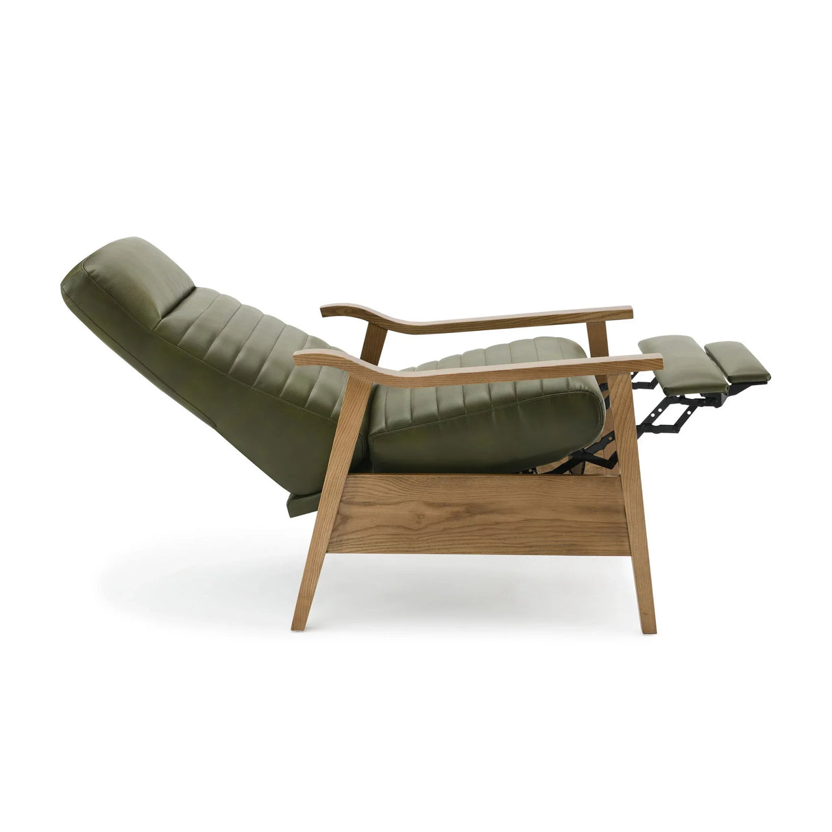 Asher - Modern Push Back Recliner With Wood Arms - Furniture Home Direct