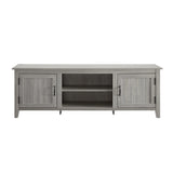 Modern Farmhouse 2 Door Grooved 70" TV Stand For 85" TVs - Furniture Home Direct
