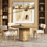 Louise - Split Back Upholstered Dining Side Chair (Set of 2) - Travertine Beige - Furniture Home Direct