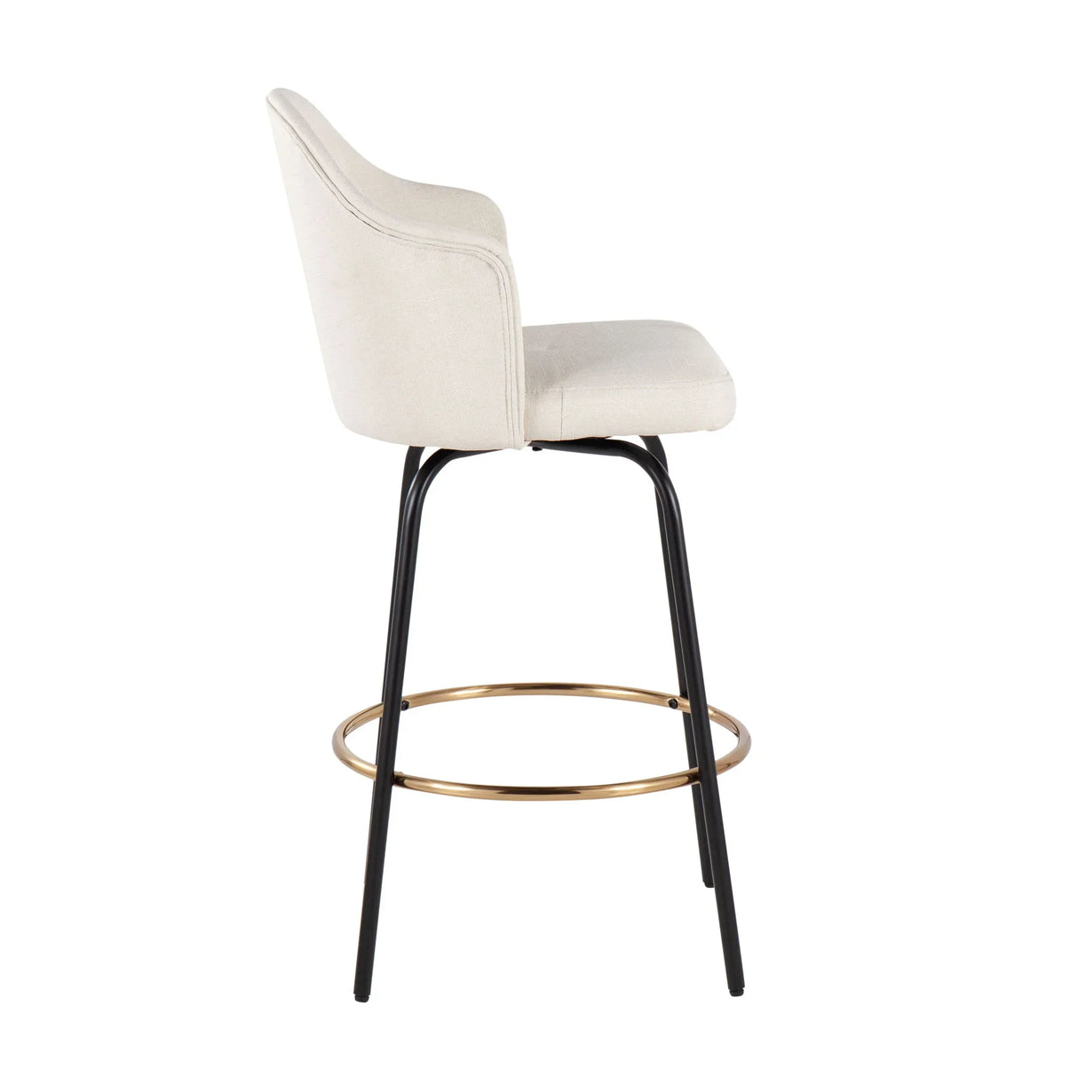 Ahoy - Contemporary Fixed Height Counter Stool Round Footrest (Set of 2) - Furniture Home Direct
