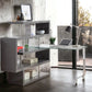 Buck II - Clear Glass, Chrome High Gloss Writing Desk With Shelf - Furniture Home Direct