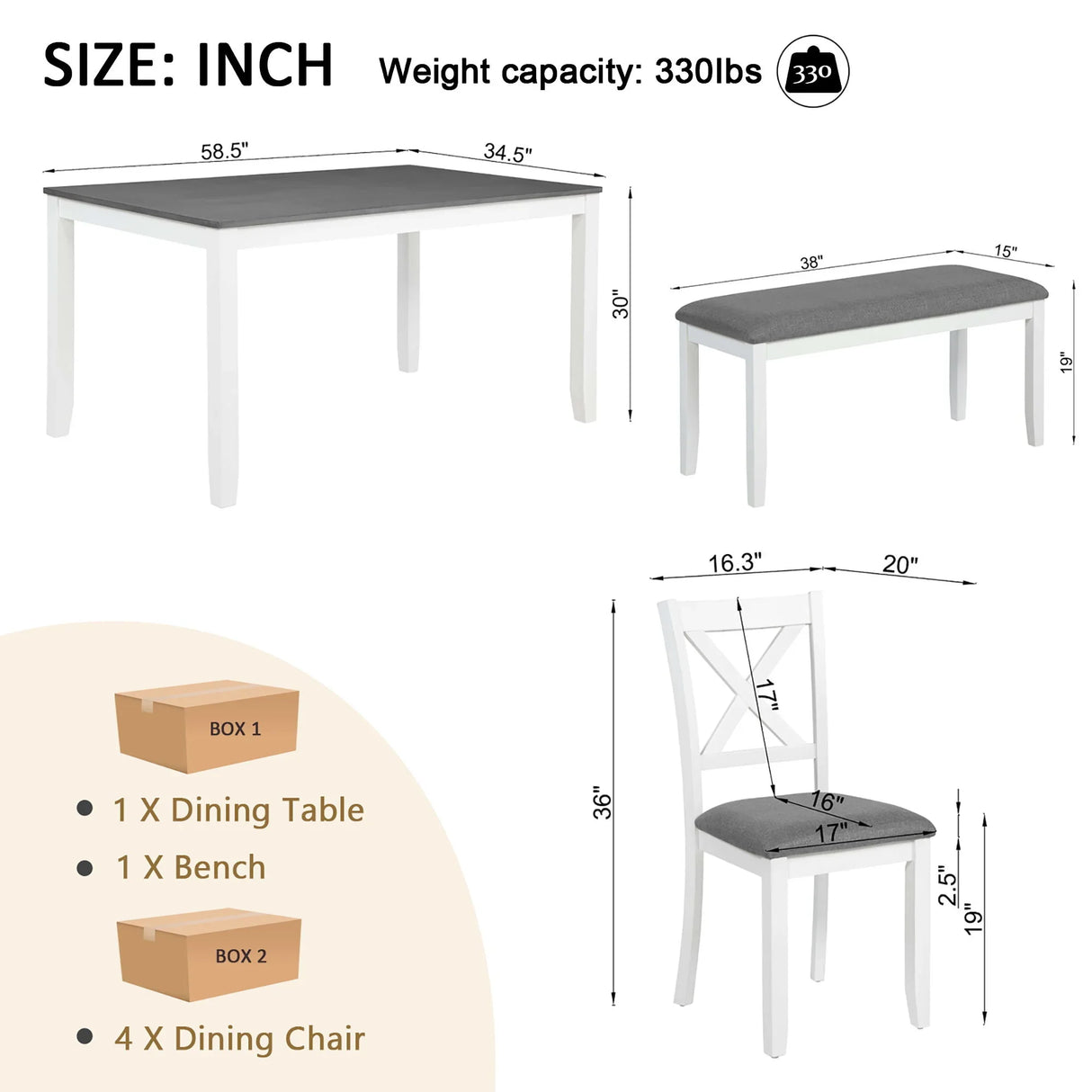 Modern Dining Table Set With Chairs For Kitchen - Furniture Home Direct