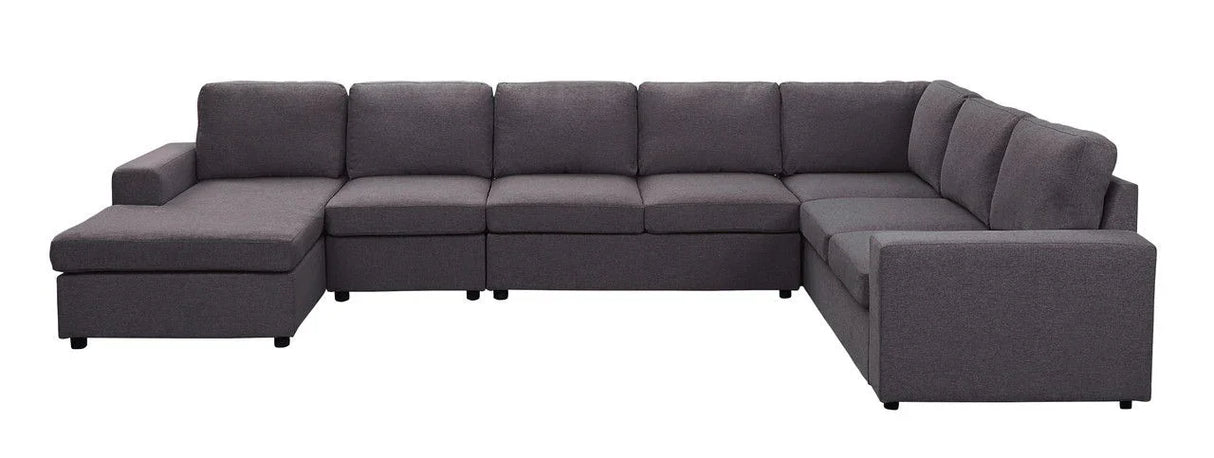 Tifton - Linen 7 Seat Reversible Modular Sectional Sofa Chaise - Furniture Home Direct