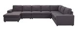 Tifton - Linen 7 Seat Reversible Modular Sectional Sofa Chaise - Furniture Home Direct