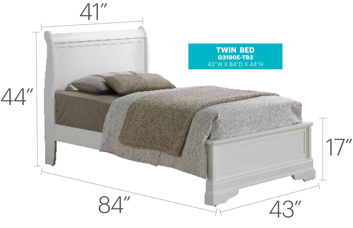 Sleigh Bed With Low Footboard - Furniture Home Direct