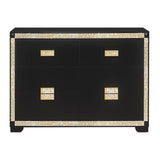 Lively - Dresser With Glitter Detail And Thick Bar Handle Hardware - Black - Furniture Home Direct
