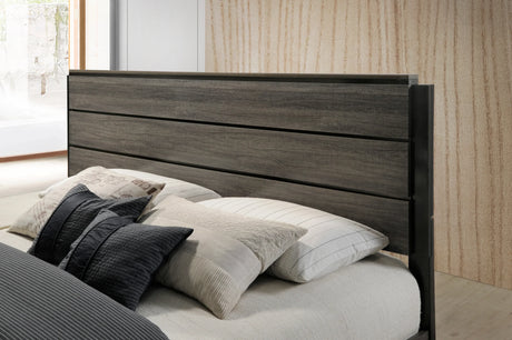 Bedroom Set King Size Dresser Mirror Nightstands Gray - Furniture Home Direct