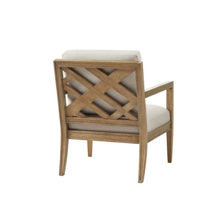 Tage - Upholstered Accent Armchair With Slatted Back Design - Ivory - Furniture Home Direct