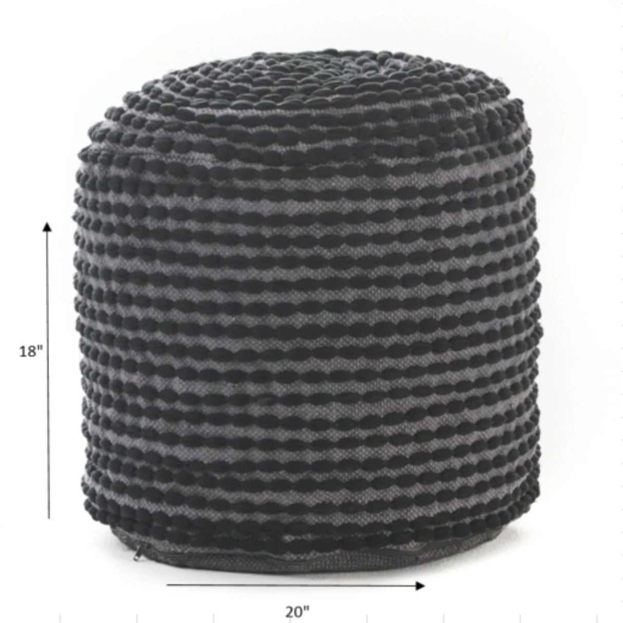 River - Handcrafted Cylindrical Pouf Water Resistant Fabric - Furniture Home Direct