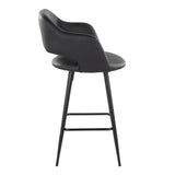 Margarite - Contemporary Fixed Height Counter Stool With Square Footrest (Set of 2) - Furniture Home Direct