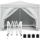 10'X10' Folding Canopy With 4 Removable Sidewalls Outdoor Event Shelter UPF 50+ Gazebo Portable Tents For Parties Beach Camping Wedding Ez Pop Up Canopy 4 Pieces Weight Bag + Carry Bag - Furniture Home Direct