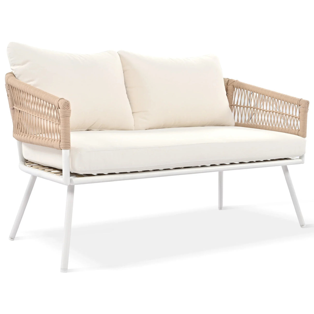 4-Piece Boho Patio Set - Beige - Furniture Home Direct