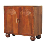 Carved Ball Cabinet - Chestnut - Furniture Home Direct