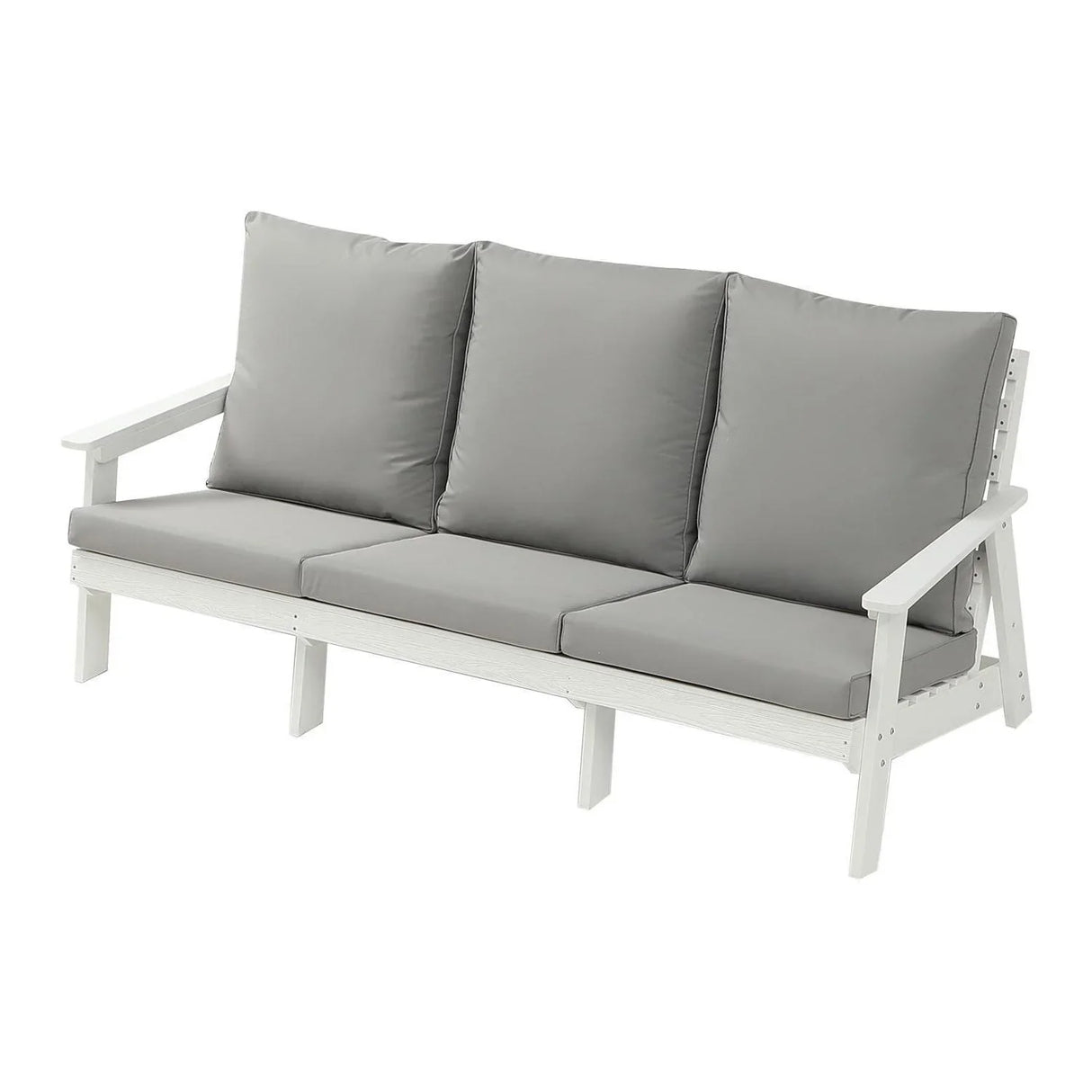 Outdoor Patio Sofa - White/Grey - Furniture Home Direct