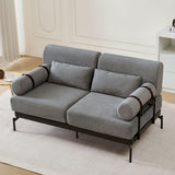 Modern Loveseat Sofa 2 Seater With USB Ports, Cylindrical Armrests - Furniture Home Direct