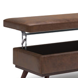 Owen - Lift Top Large Coffee Table Storage Ottoman, Mid Century Style - Furniture Home Direct