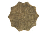 Drum Accent Side Table, Stylish Scalloped Design - Furniture Home Direct