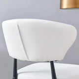 Dining Chairs Set Of 4 Modern Upholstered Metal Legs White - Furniture Home Direct