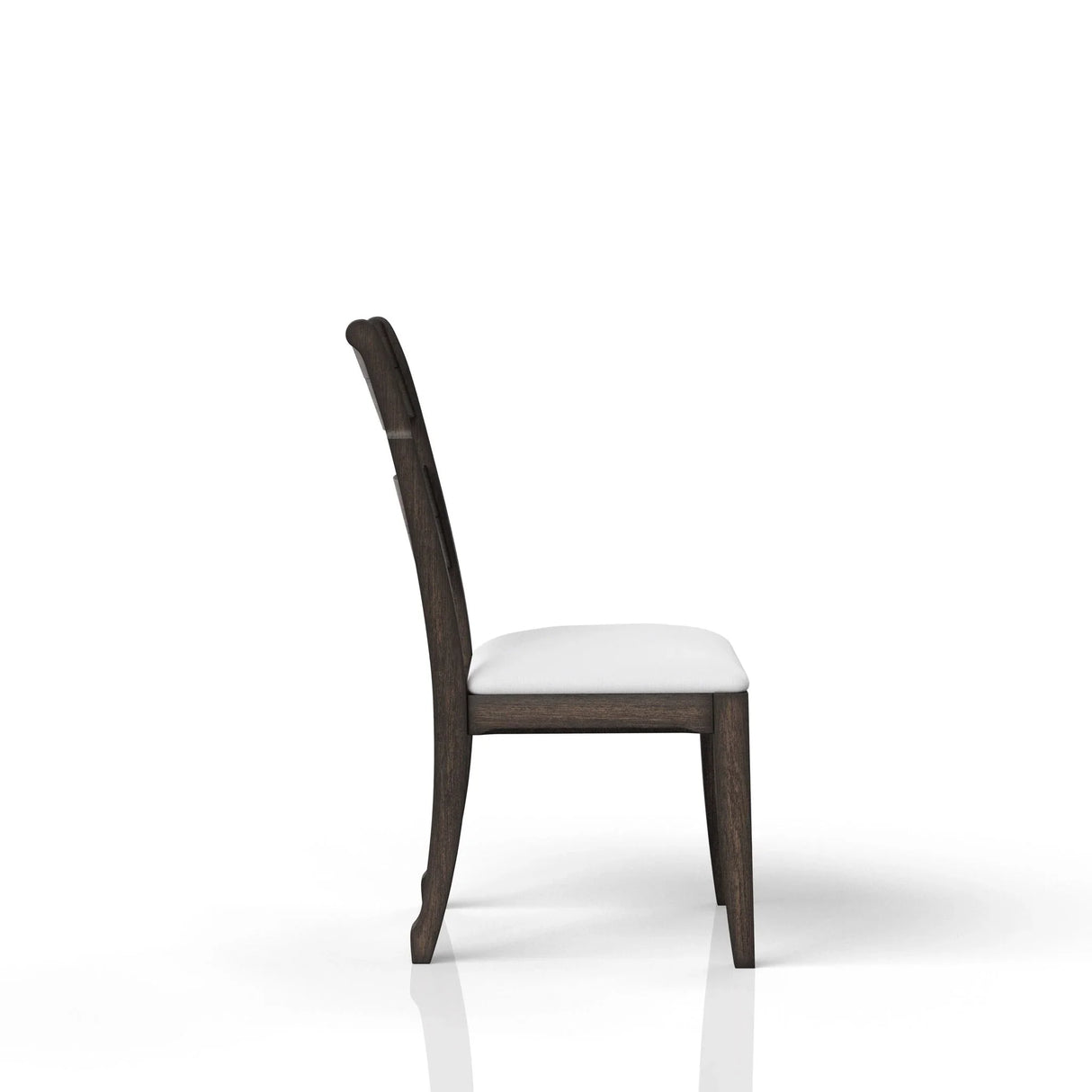 Upholstered Seat Side Chair - Chocolate - Furniture Home Direct