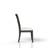 Upholstered Seat Side Chair - Chocolate - Furniture Home Direct